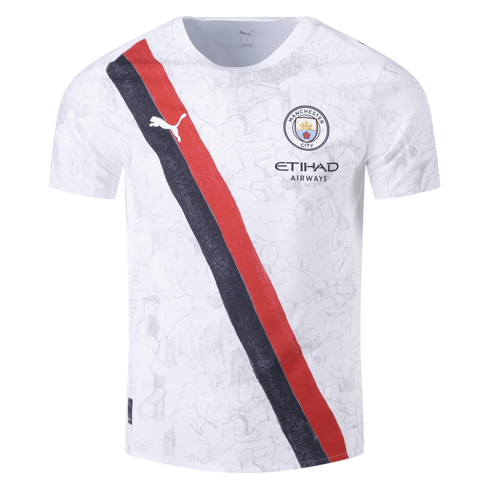 Puma Manchester City Authentic Kid Super Jersey 25/26 (Puma White/Puma Black) | SoccerWearhouse