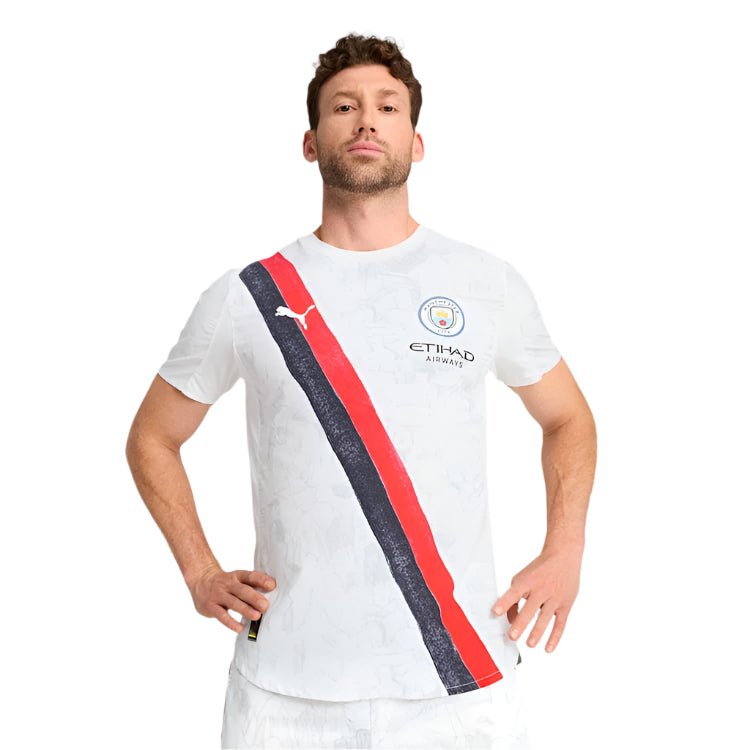 Puma Manchester City Authentic Kid Super Jersey w/ Club World Cup Patches 25/26 (Puma White/Puma Black) | SoccerWearhouse