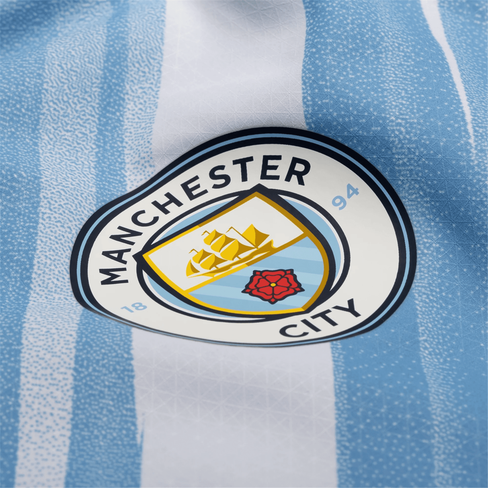 Puma Manchester City Authentic Lewis Home Jersey w/ Champions League Patches 25/26 (Team Light Blue/White) | SoccerWearhouse