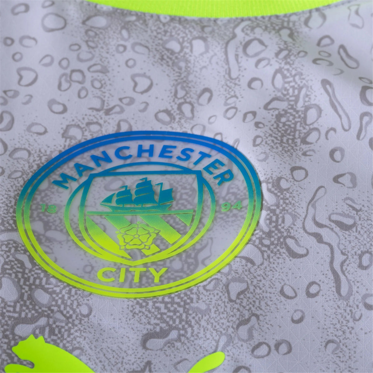 Puma Manchester City Authentic Lewis Third Jersey w/ EPL + No Room For Racism 25/26 (Cool Weather/Pro Green) | SoccerWearhouse