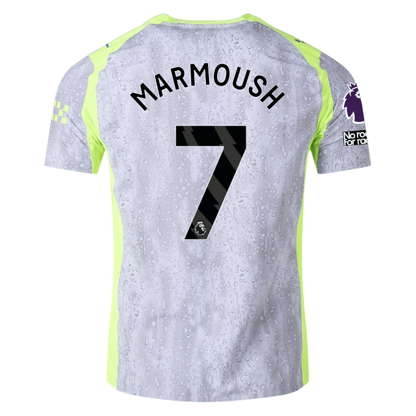 Puma Manchester City Authentic Marmoush Third Jersey w/ EPL + No Room For Racism 25/26 (Cool Weather/Pro Green) | SoccerWearhouse