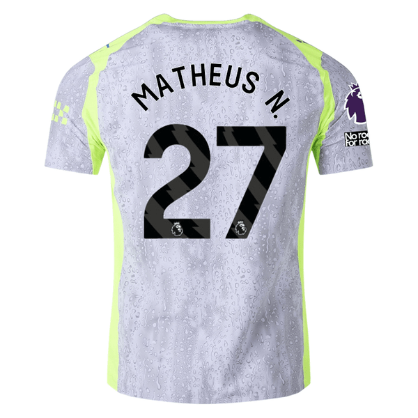 Puma Manchester City Authentic Matheus N. Third Jersey w/ EPL + No Roo