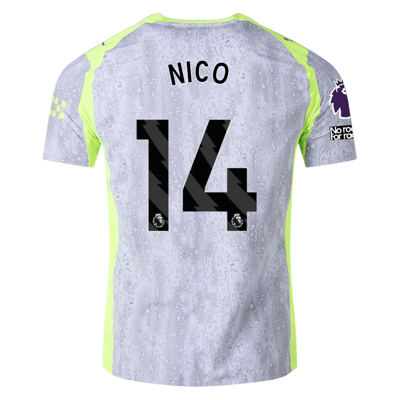 Puma Manchester City Authentic Nico Third Jersey w/ EPL + No Room For Racism 25/26 (Cool Weather/Pro Green) | SoccerWearhouse