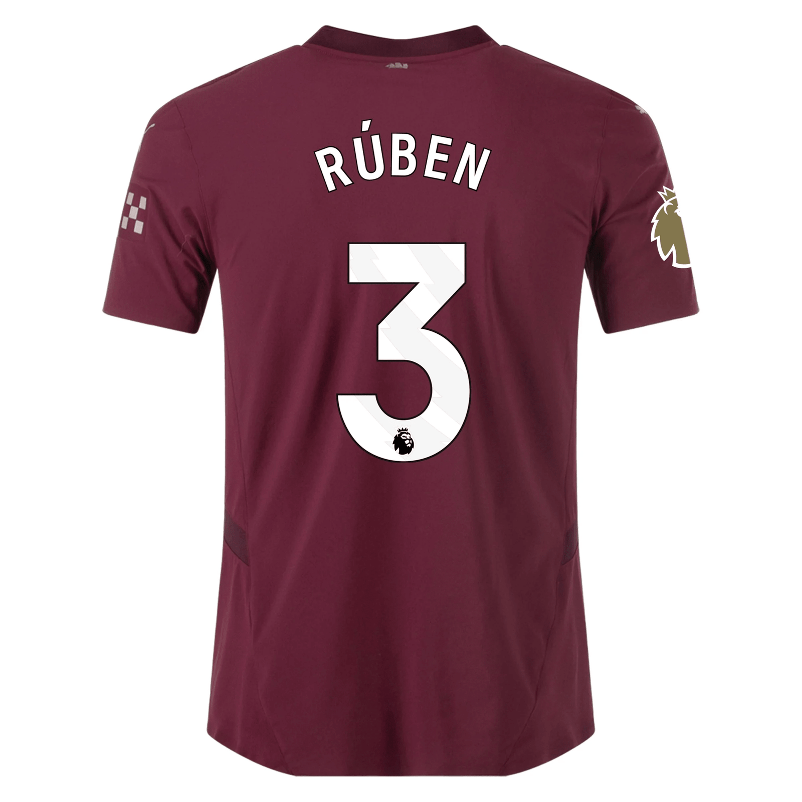 Puma Manchester City Authentic Rúben Dias Third Jersey w/ EPL + Club World Cup Patch 24/25 (Dark Jasper) | SoccerWearhouse