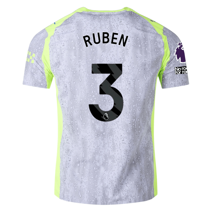 Puma Manchester City Authentic Ruben Third Jersey w/ EPL + No Room For Racism 25/26 (Cool Weather/Pro Green) | SoccerWearhouse