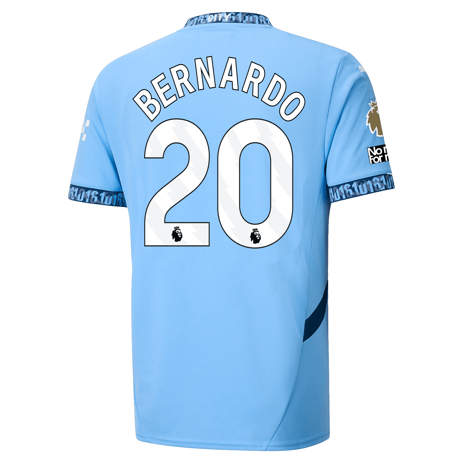 Puma Manchester City Bernardo Silva Home Jersey w/ EPL + No Room For Racism + Club World Cup Patches 24/25 (Team Light Blue/Marine Blue) | SoccerWearhouse