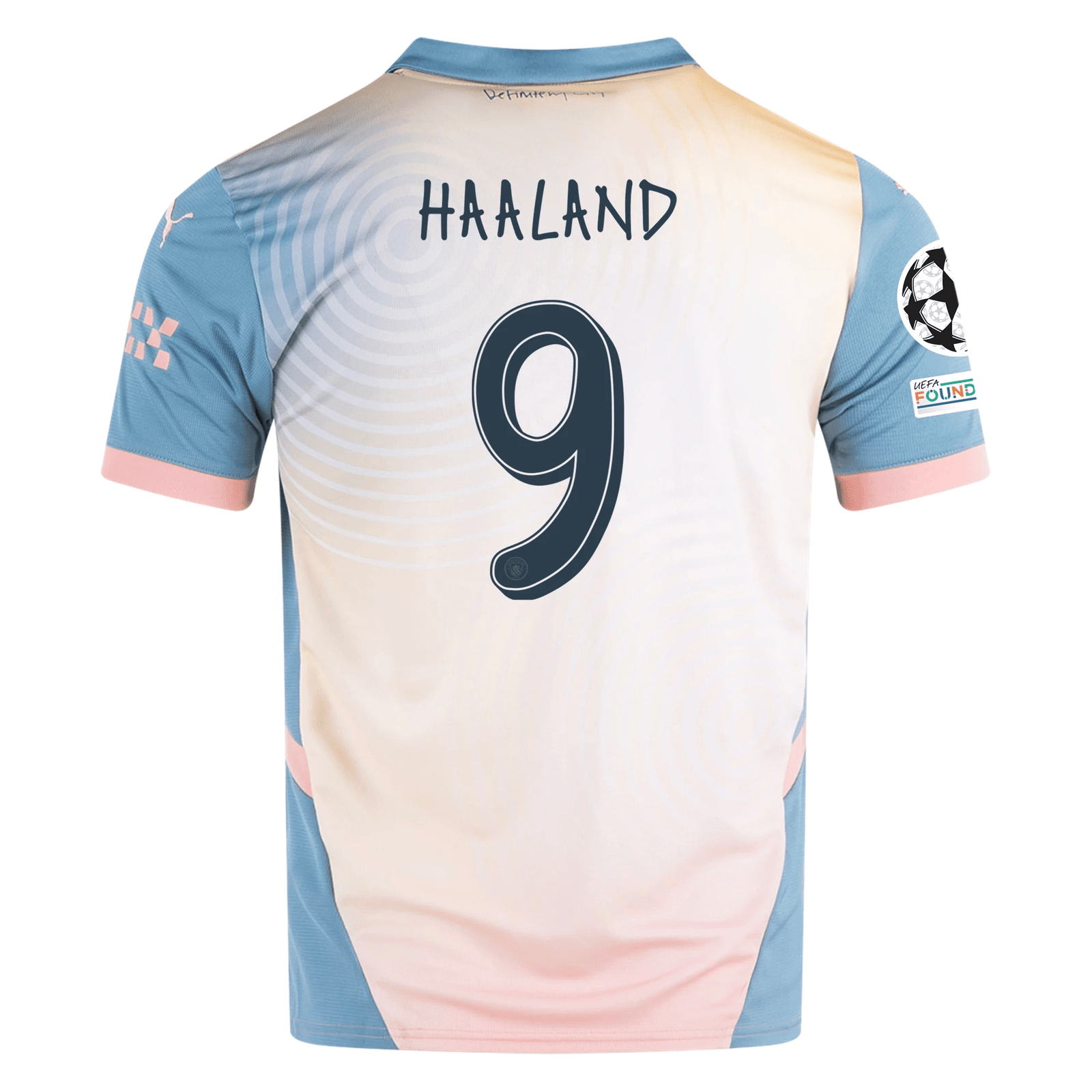 Puma Manchester City Erling Haaland Fourth Jersey w/ Champions League + Club World Cup Patch 24/25 (Packaging Rosebay/Bold Blue) | SoccerWearhouse