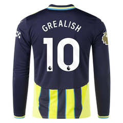 PUMA Manchester City GREALISH 10 長袖 Puma Manchester City Jack Grealish Long Sleeve Away Jersey w/ EPL + Cl