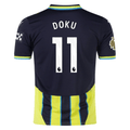 Puma Manchester City Jérémy Doku Away Jersey w/ EPL + Club World Cup Patch 24/25 (New Navy/Yellow Glow)