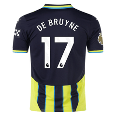 Puma Manchester City Kevin De Bruyne Away Jersey w/ EPL + Club World C