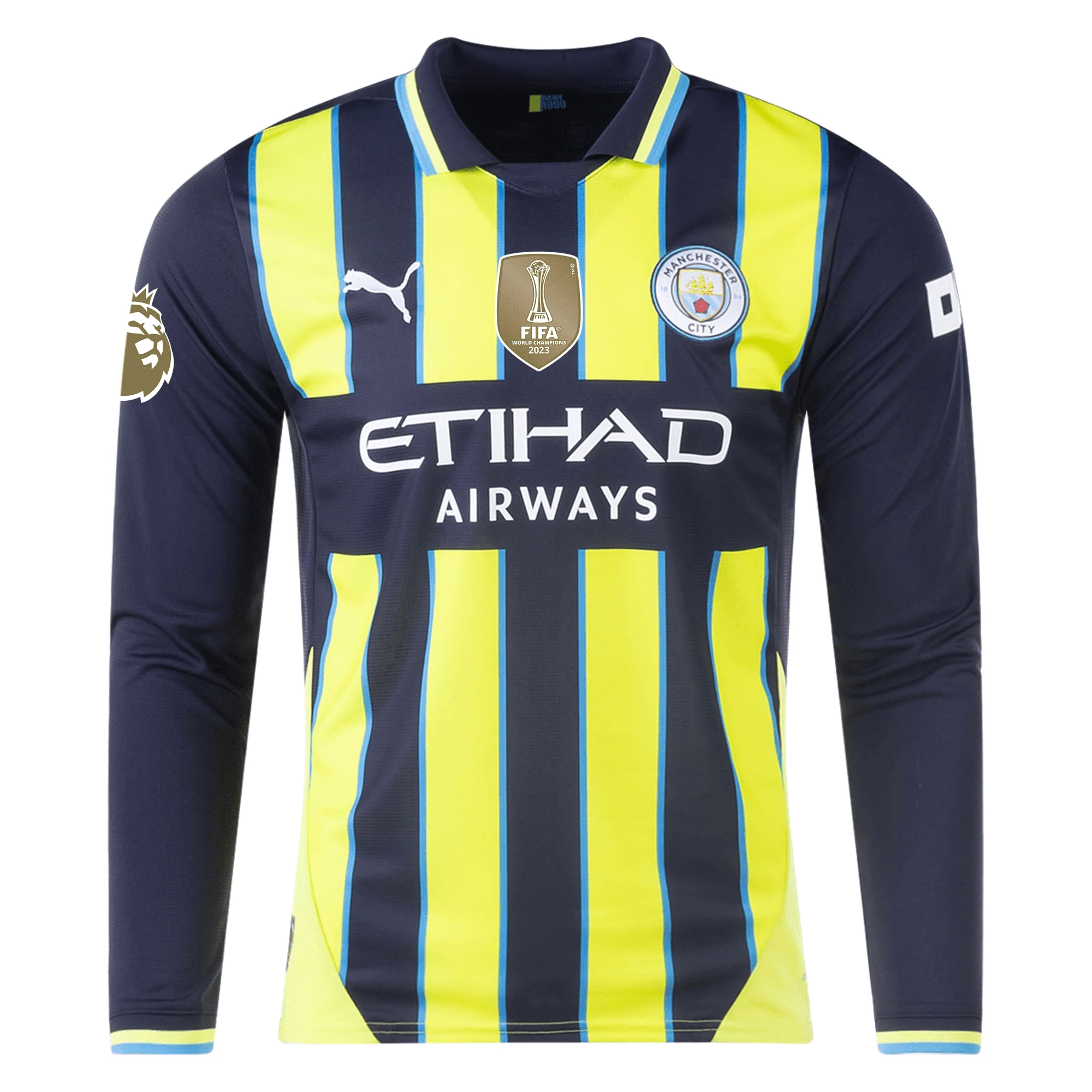 Puma Manchester City Jack Grealish Long Sleeve Away Jersey w/ EPL + Cl