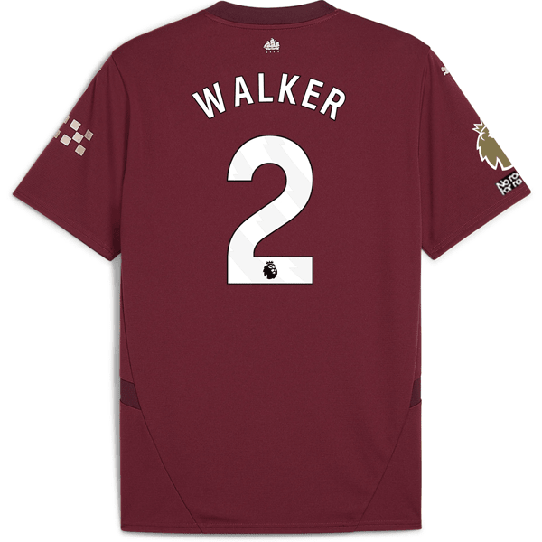 Puma Manchester City Kyle Walker Third Jersey w/ EPL + No Room For Racism + Club World Cup Patches24/25 (Dark Jasper) | SoccerWearhouse
