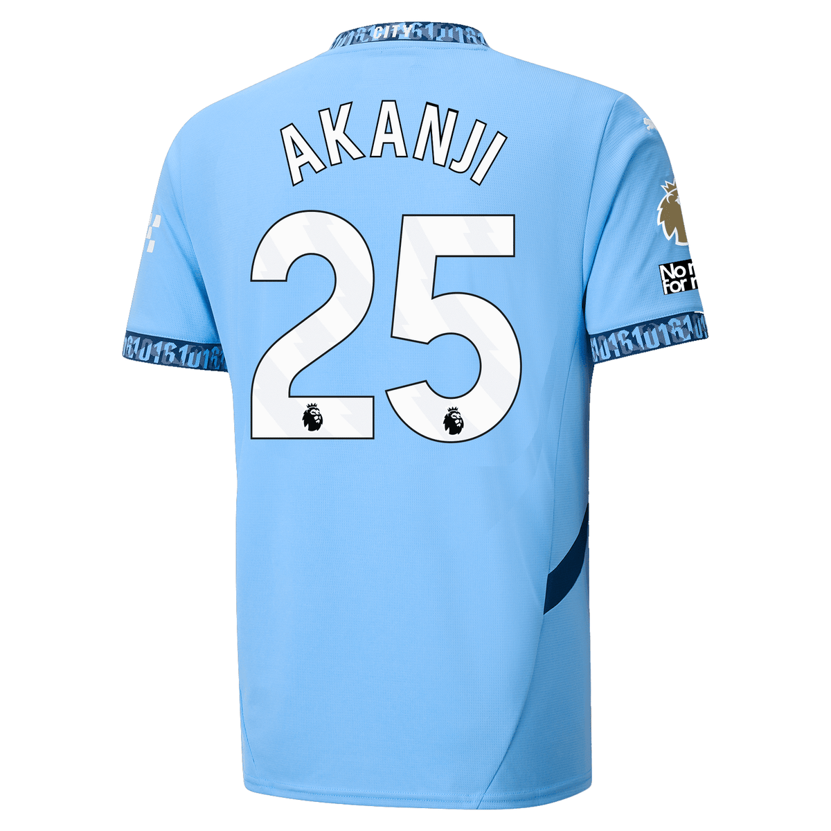 Puma Manchester City Manuel Akanji Home Jersey w/ EPL + No Room For Racism + Club World Cup Patches 24/25 (Team Light Blue/Marine Blue) | SoccerWearhouse