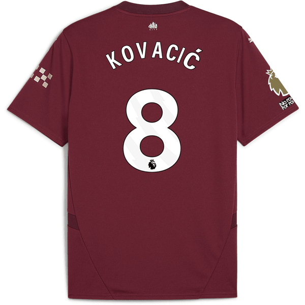 Puma Manchester City Mateo Kovačić Third Jersey w/ EPL + No Room For Racism + Club World Cup Patches24/25 (Dark Jasper) | SoccerWearhouse