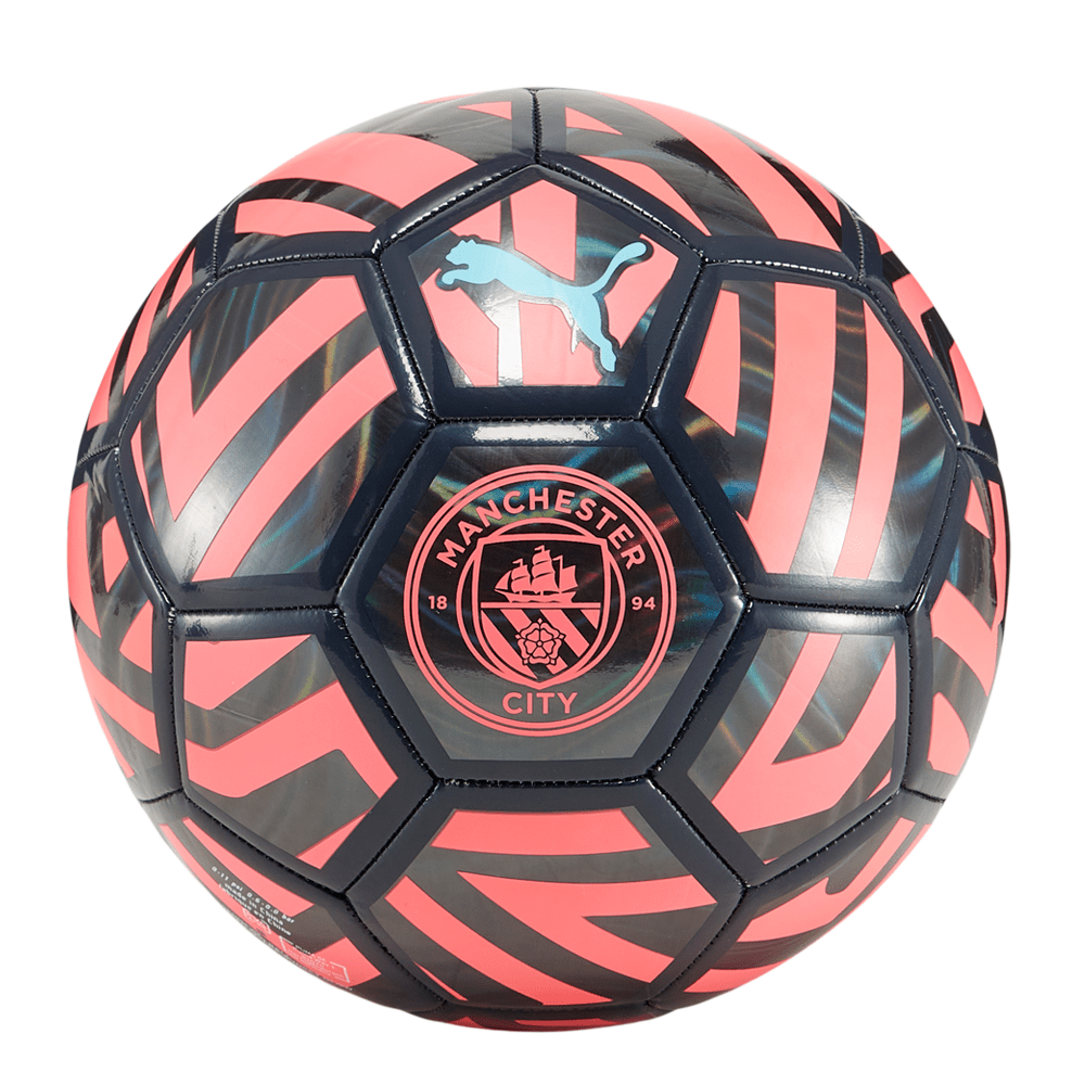 Puma Manchester City Mini Fan Ball (Puma Black/Sunset Glow) | SoccerWearhouse