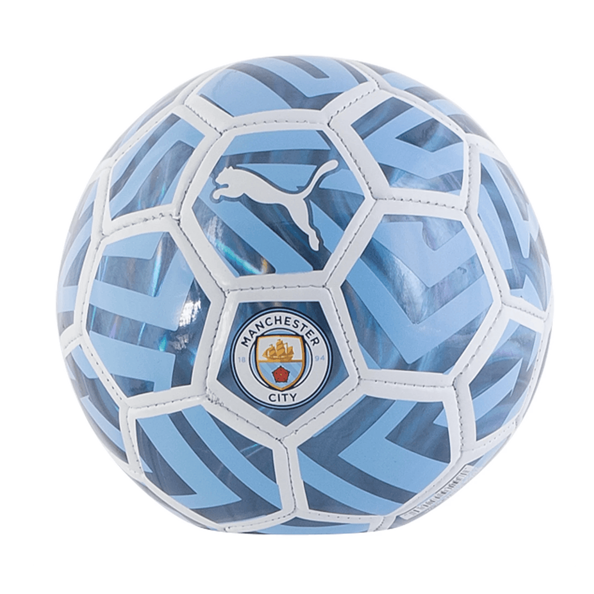 Puma Manchester City Mini Fan Ball (Puma White/Team Light Blue) | SoccerWearhouse