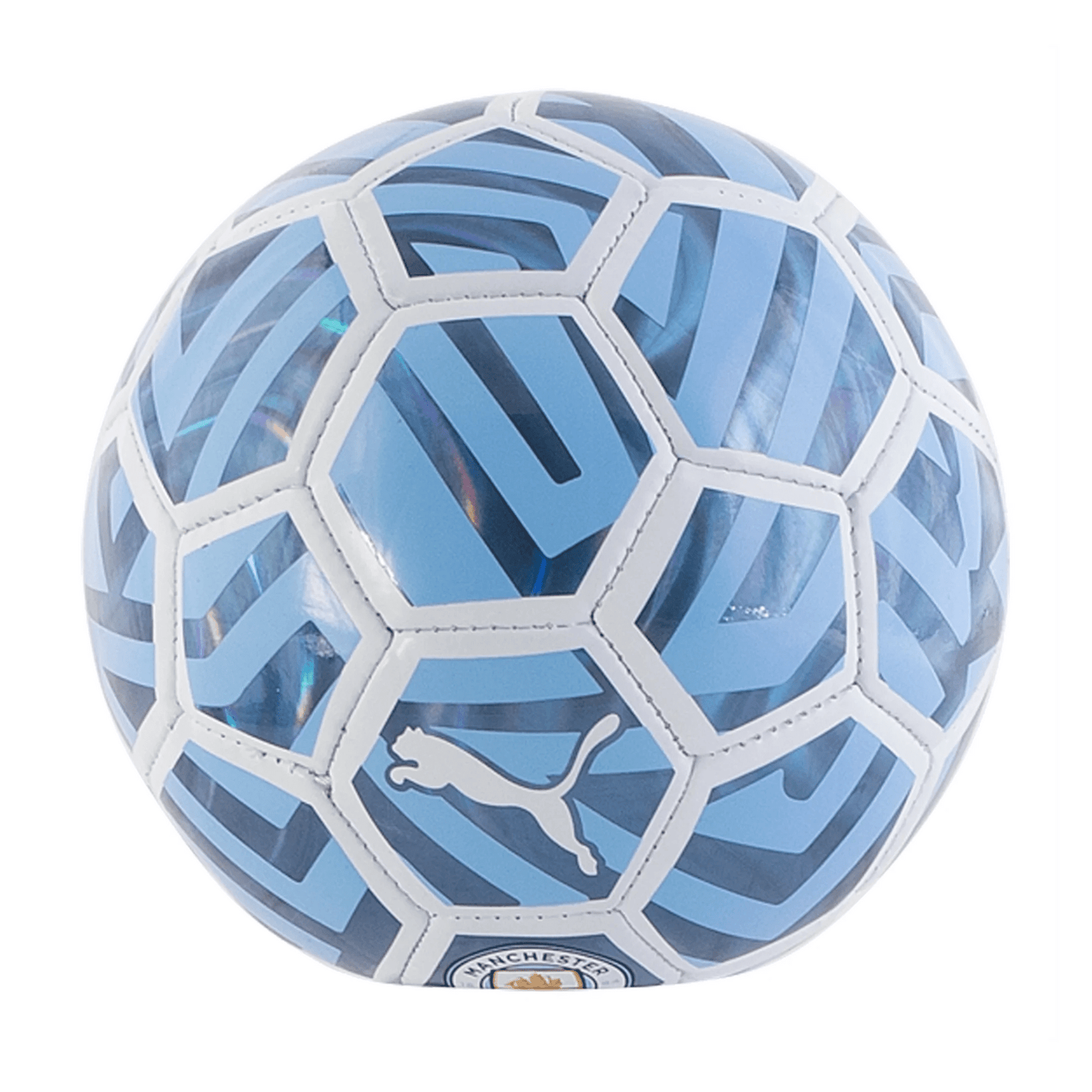 Puma Manchester City Mini Fan Ball (Puma White/Team Light Blue) | SoccerWearhouse