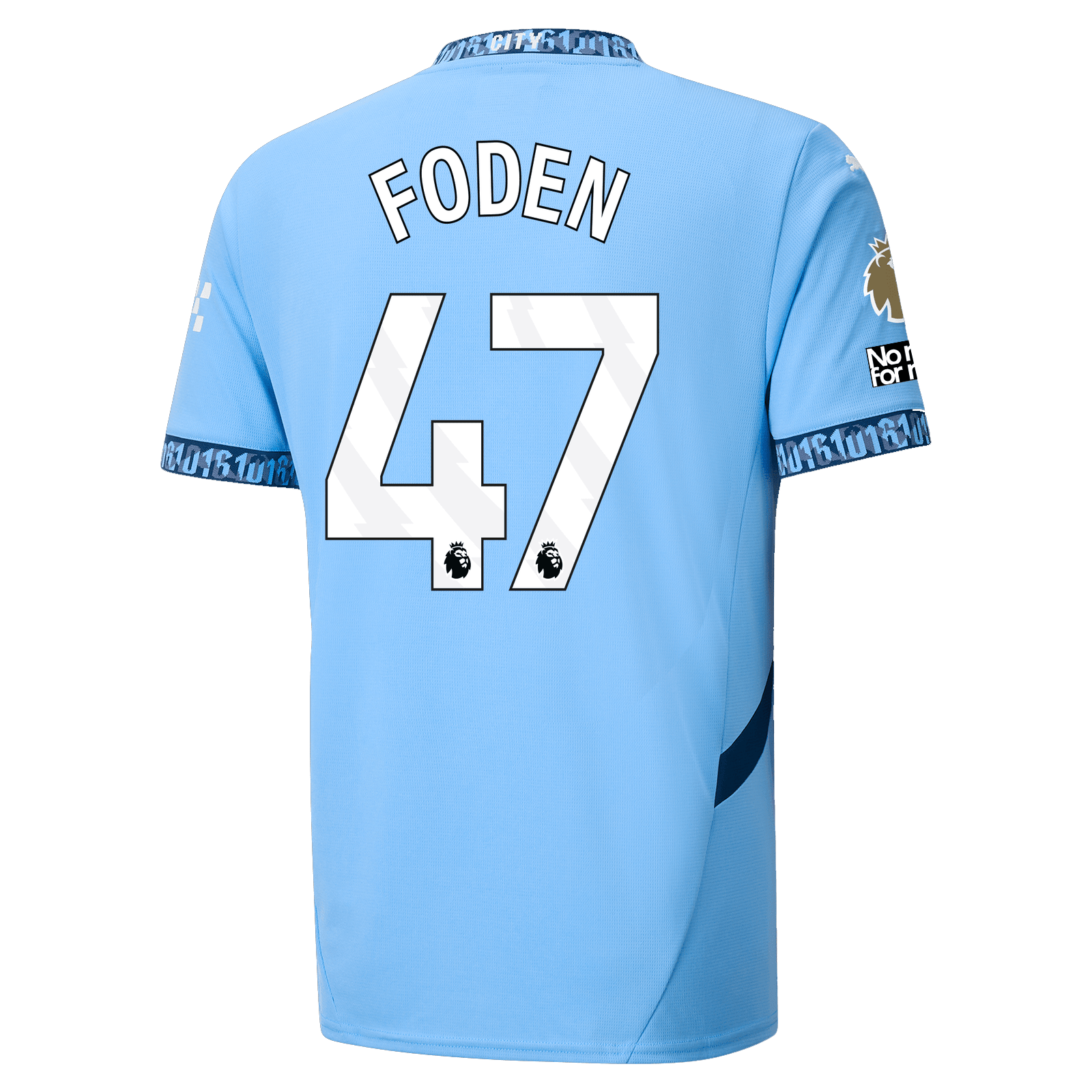 Puma Manchester City Phill Foden Authentic Home Jersey w/ EPL + No Room For Racism Patch 24/25 (Team Light Blue/Marine Blue) | SoccerWearhouse