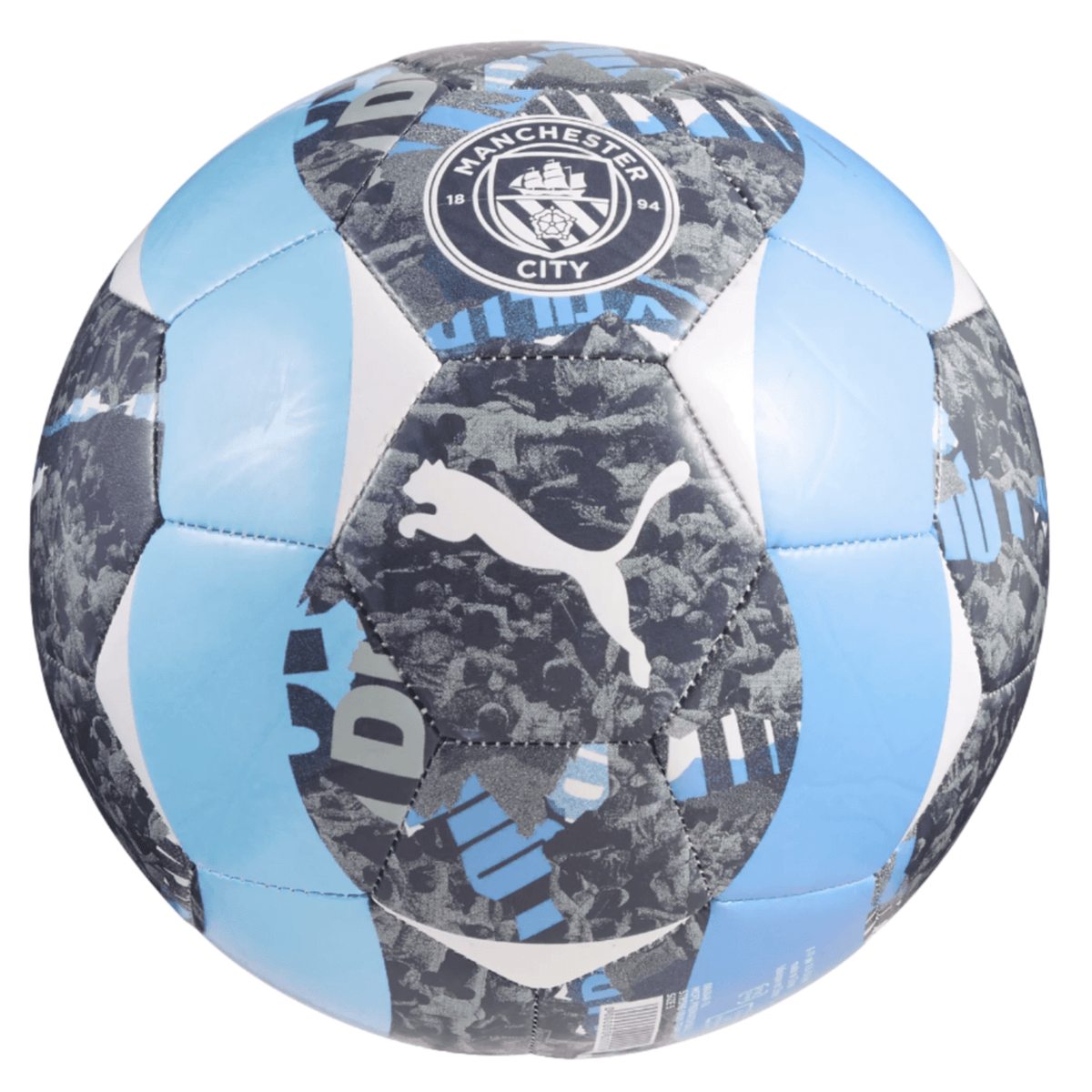 Puma Manchester City Prematch Soccer Ball (Gray/Light Blue) | SoccerWearhouse