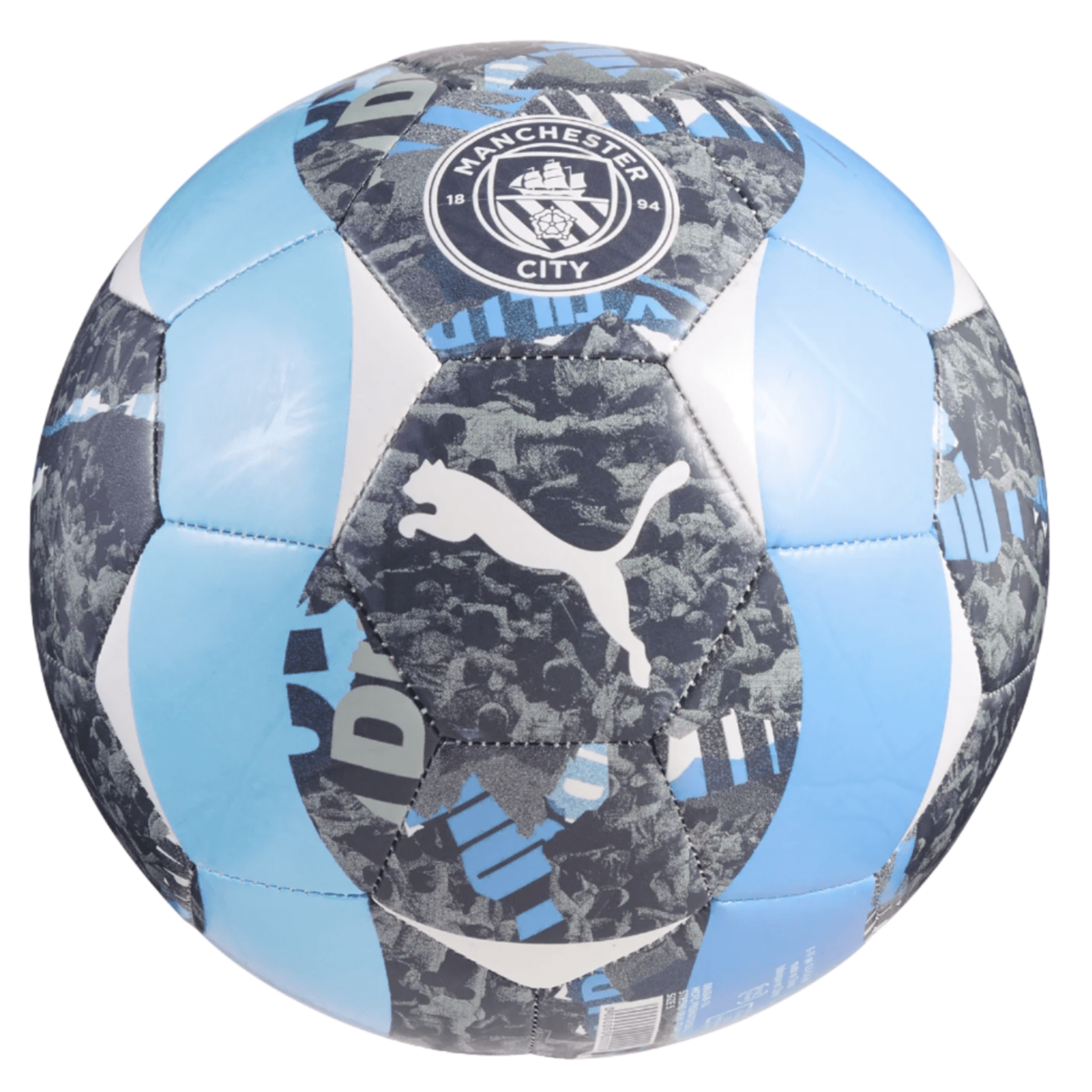 Puma Manchester City Prematch Soccer Ball (Gray/Light Blue) | SoccerWearhouse