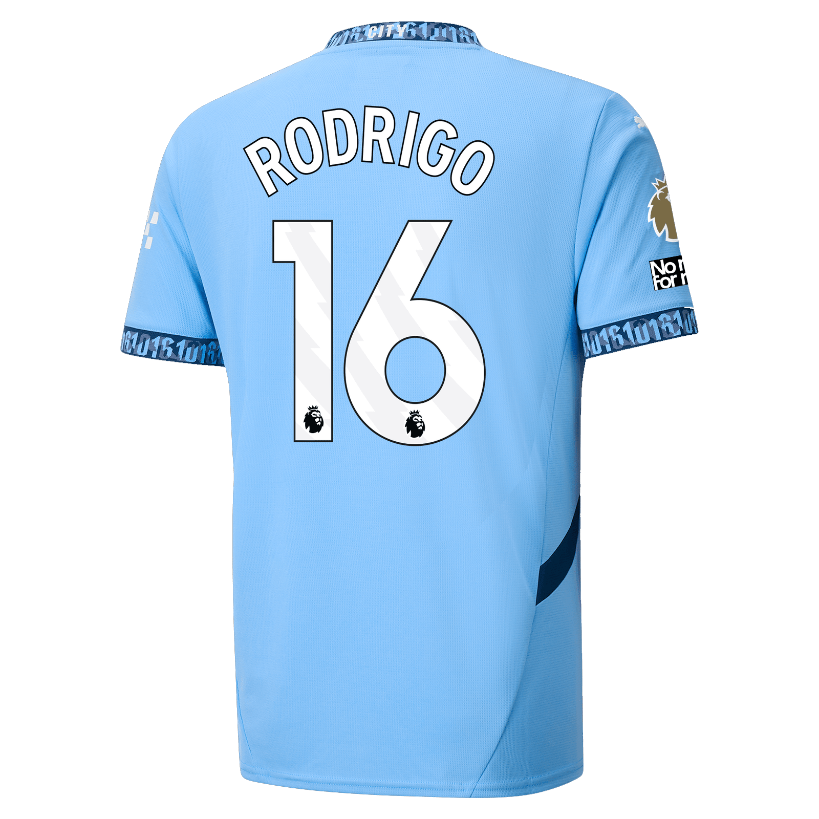 Puma Manchester City Rodrigo Home Jersey w/ EPL + No Room For Racism + Club World Cup Patches 24/25 (Team Light Blue/Marine Blue) | SoccerWearhouse