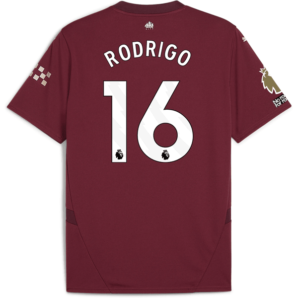 Puma Manchester City Rodrigo Third Jersey w/ EPL + No Room For Racism + Club World Cup Patches24/25 (Dark Jasper) | SoccerWearhouse