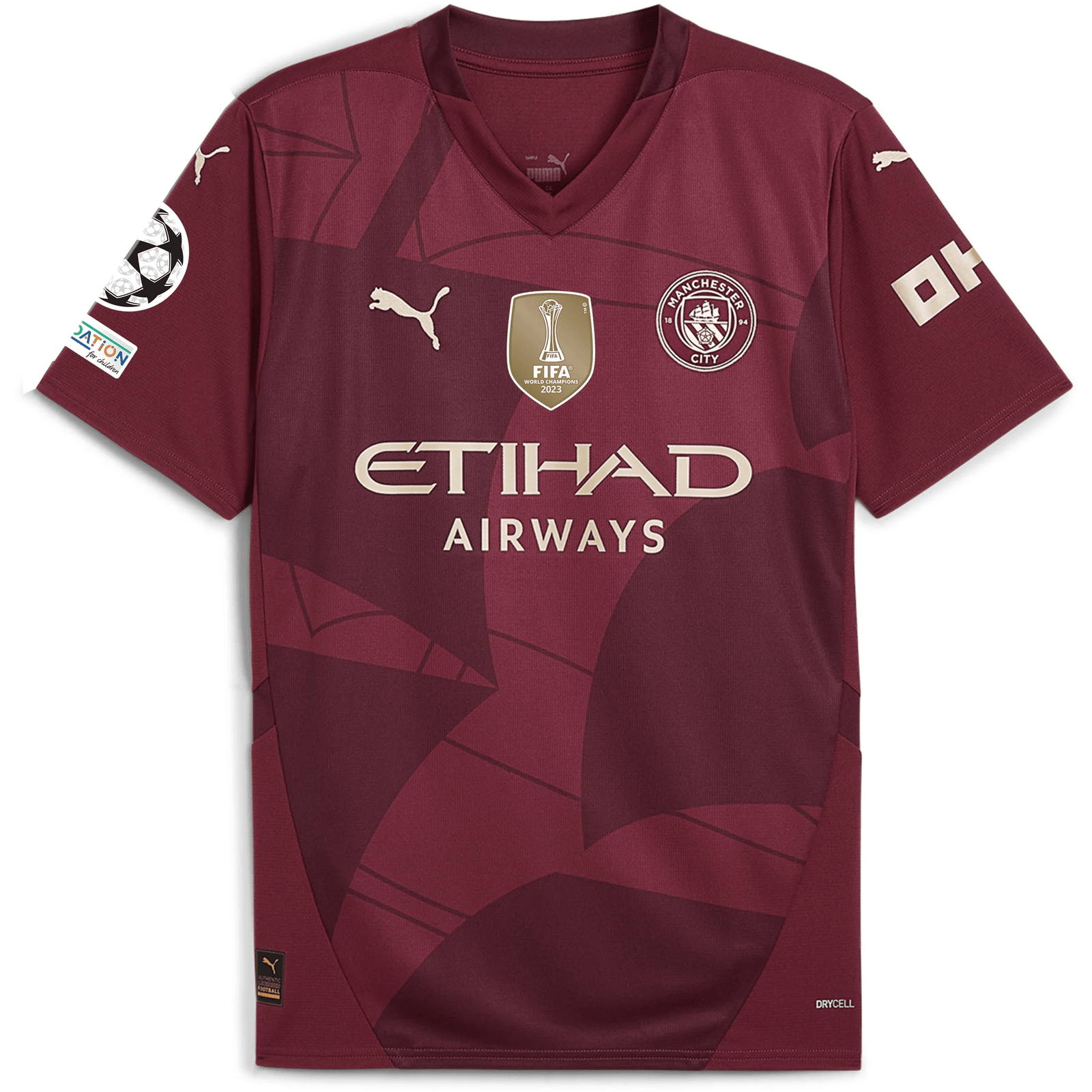 Puma Manchester City Third Jersey w/ Champions League + Club World Cup Patch 24/25 (Dark Jasper) | SoccerWearhouse