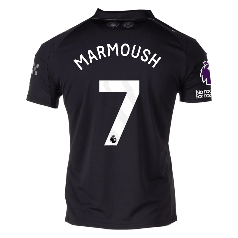 Puma Marmoush Men's Manchester City Away Jersey 25/26 w/ NRFR + EPL Patches (Puma Black) | SoccerWearhouse