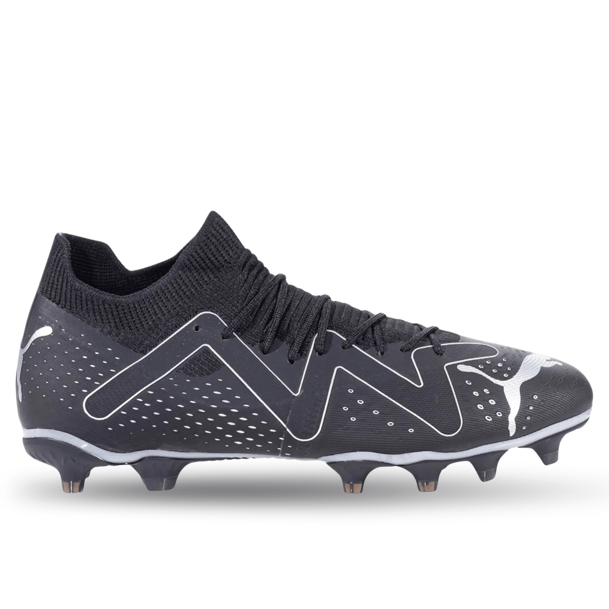 Puma Match Future FG/AG Soccer Cleats (Puma Black/Puma Silver) | SoccerWearhouse
