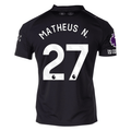 Puma Matheus Men's Manchester City Away Jersey 25/26 w/ NRFR + EPL Patches (Puma Black)