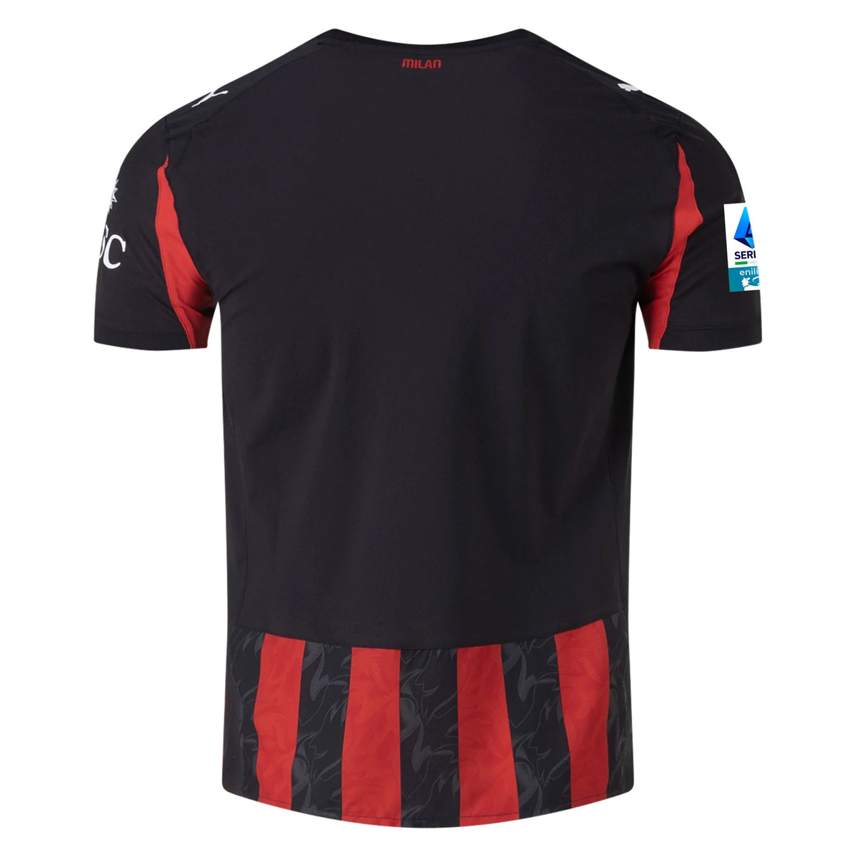 Puma Men's AC Milan Authentic Home Jersey 25/26 w/ Seria A Patch (Red/Black) | SoccerWearhouse