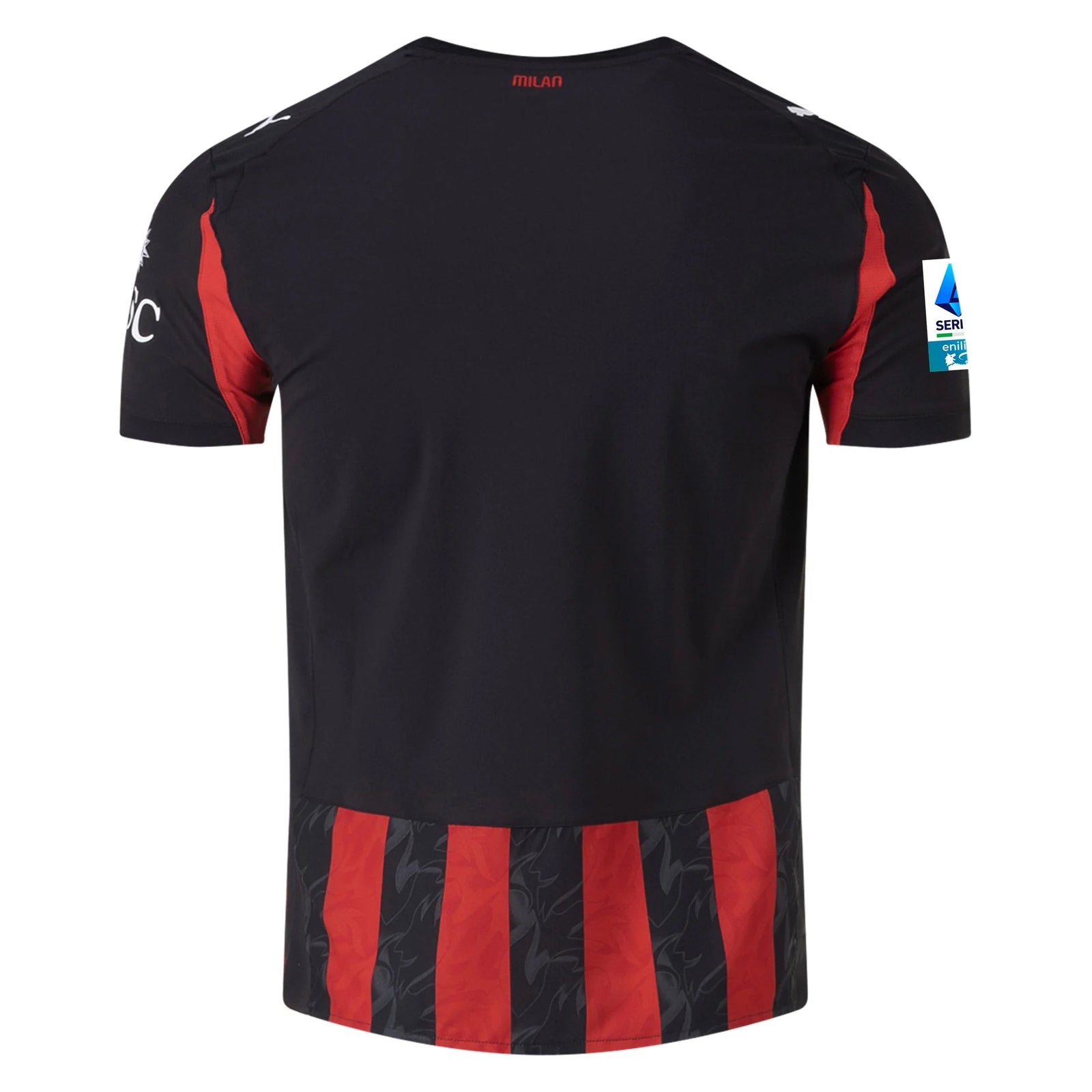 Puma Bartesaghi Men's AC Milan Authentic Home Jersey 25/26 w/ Seria A Patch (Red/Black) | SoccerWearhouse