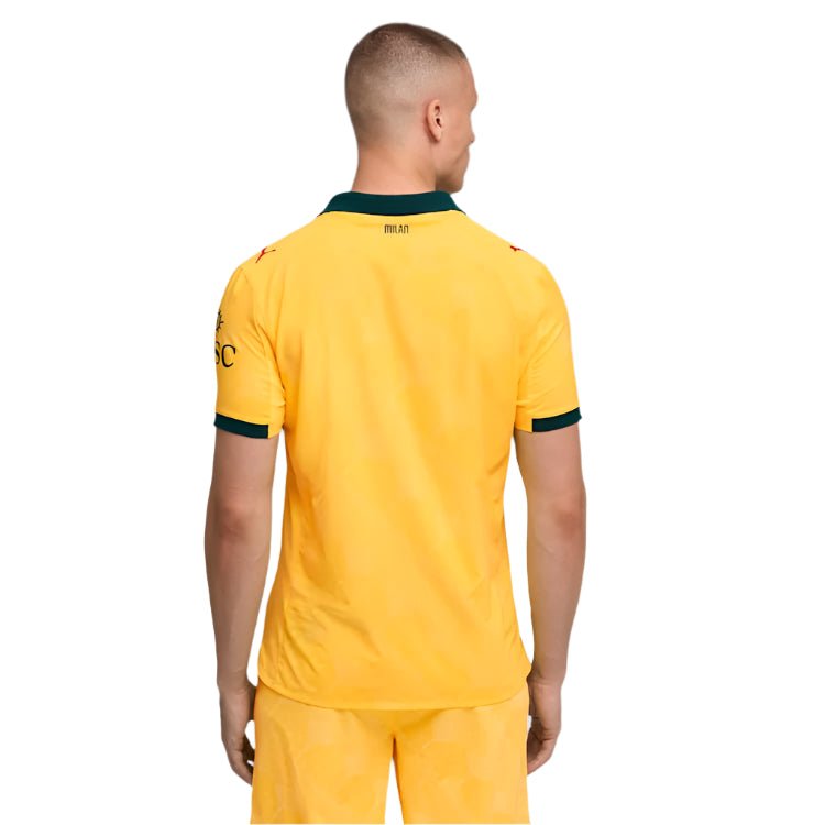 Puma Men's AC Milan Authentic Third Jersey 25/26 (Sunny Yellow/Dark Myrtle) | SoccerWearhouse