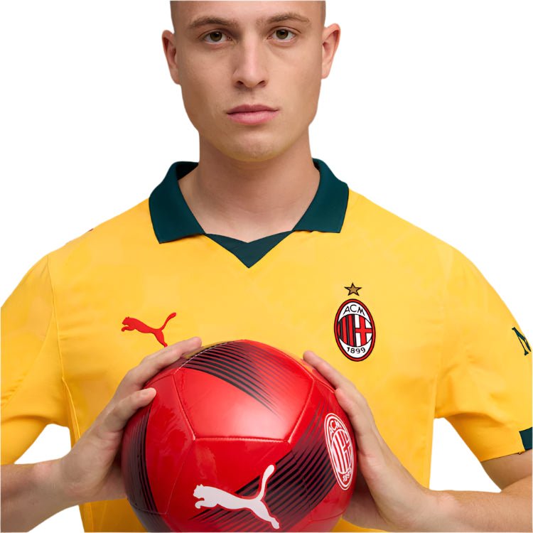 Puma Men's AC Milan Authentic Third Jersey 25/26 (Sunny Yellow/Dark Myrtle) | SoccerWearhouse
