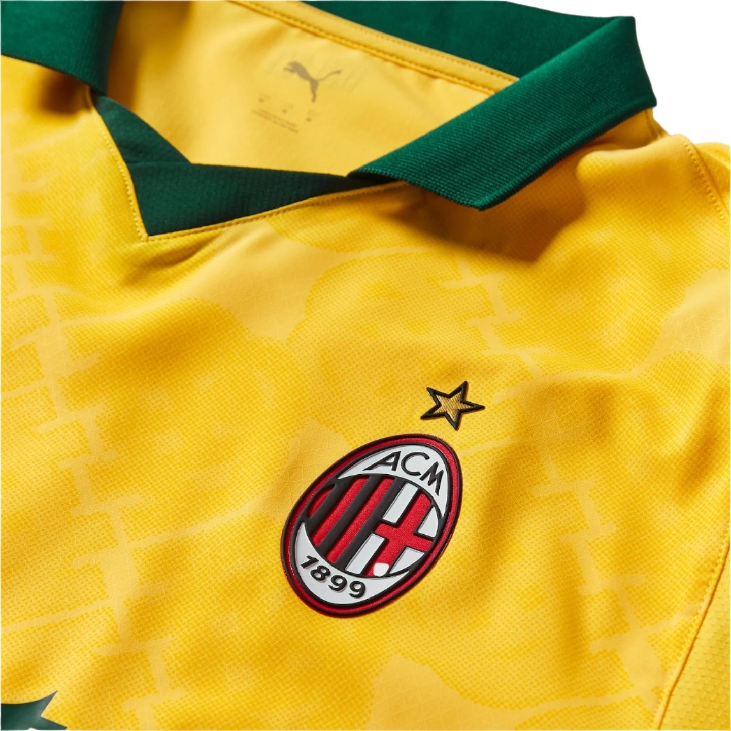 Puma Men's AC Milan Authentic Third Jersey 25/26 (Sunny Yellow/Dark Myrtle) | SoccerWearhouse