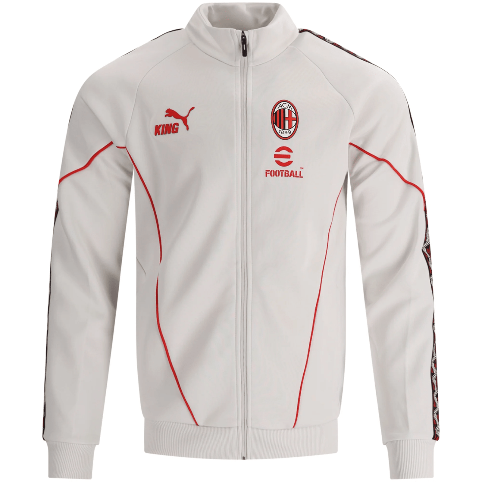 Puma Mens AC Milan King Anthem Jacket 26/27 (Vapor Gray/Red) | SoccerWearhouse