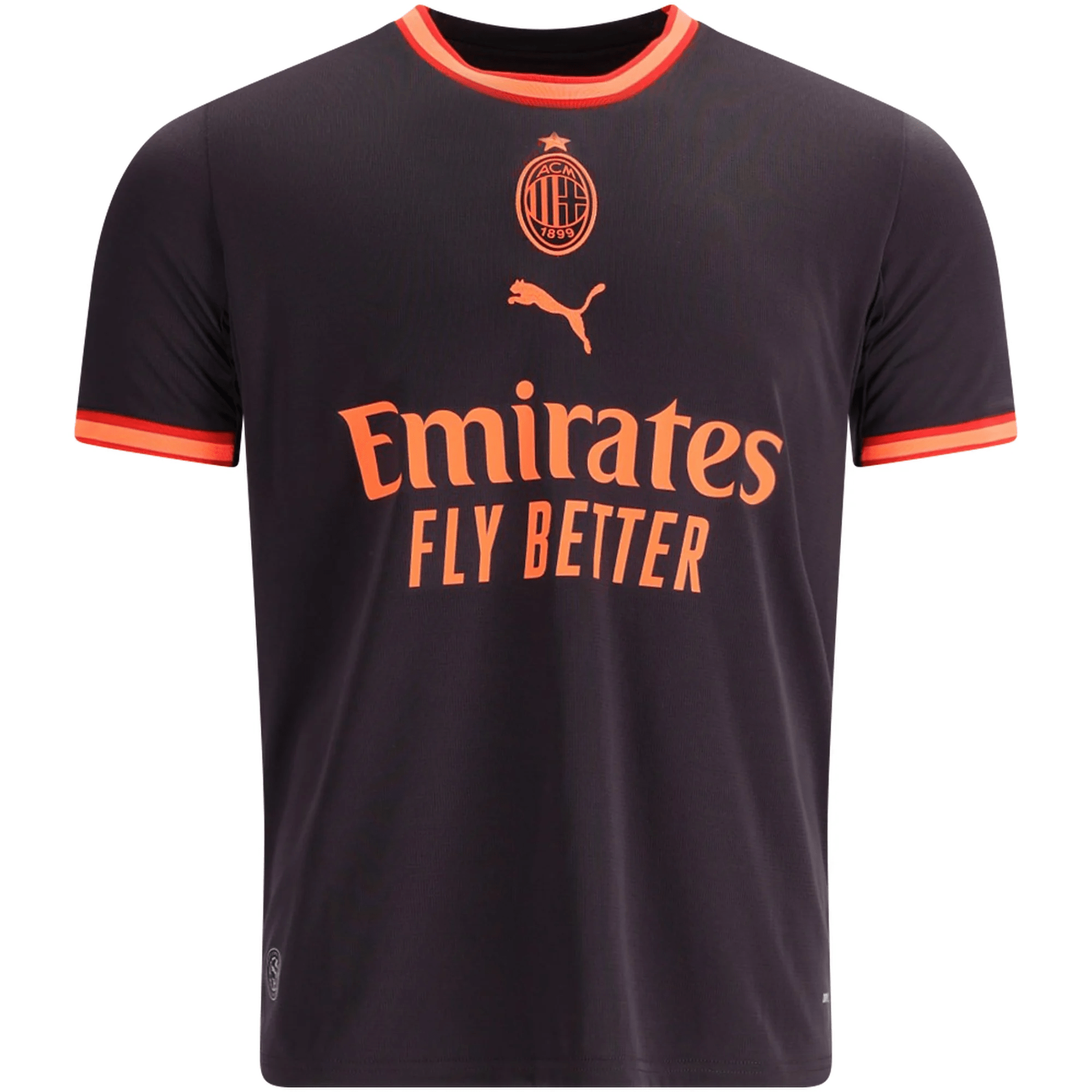 Puma Mens AC Milan Third Jersey 26/27 (Flat Dark Gray/Glowing Red)