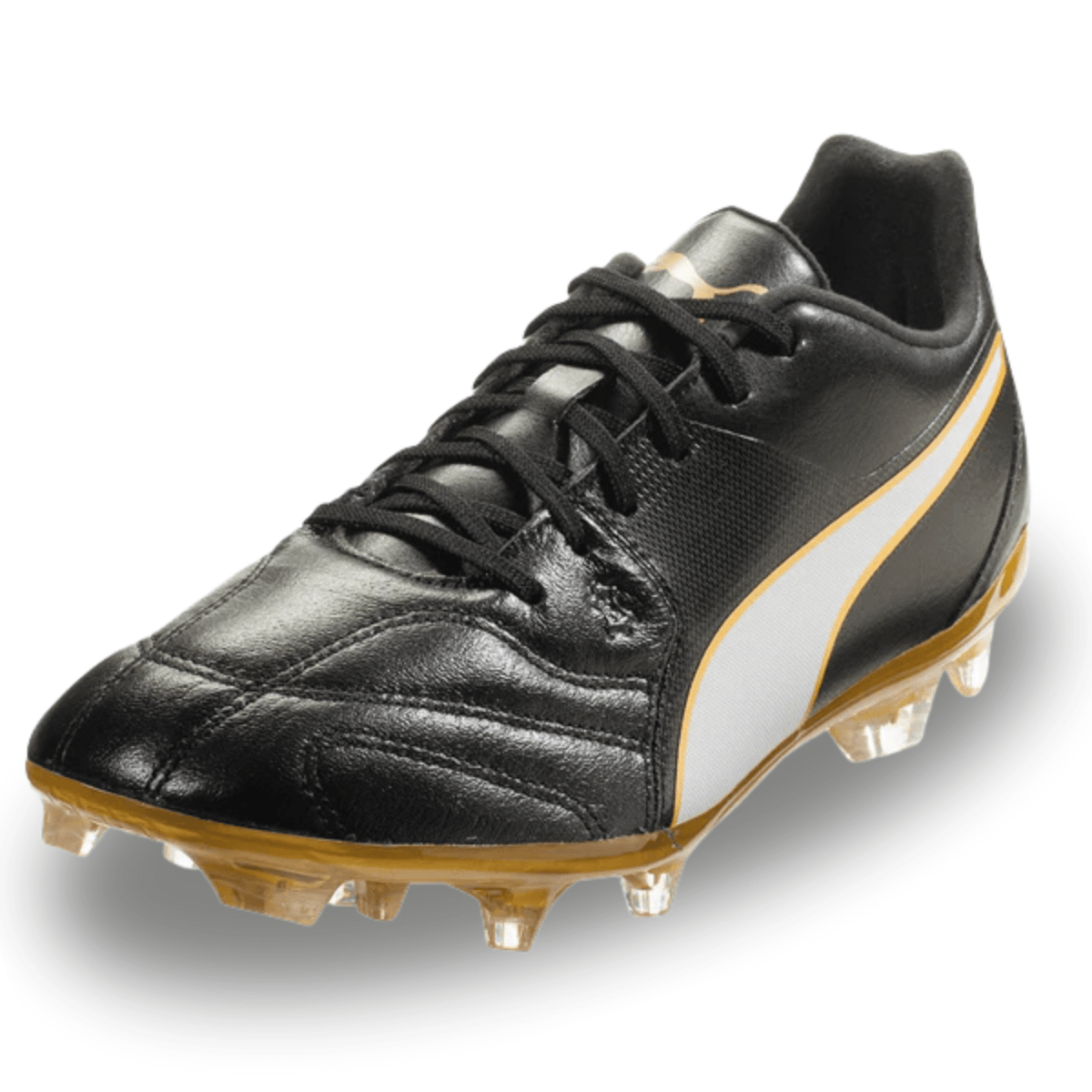 PUMA Men's Capitano II FG Firm Ground Soccer Cleats (Black/Gold) | SoccerWearhouse