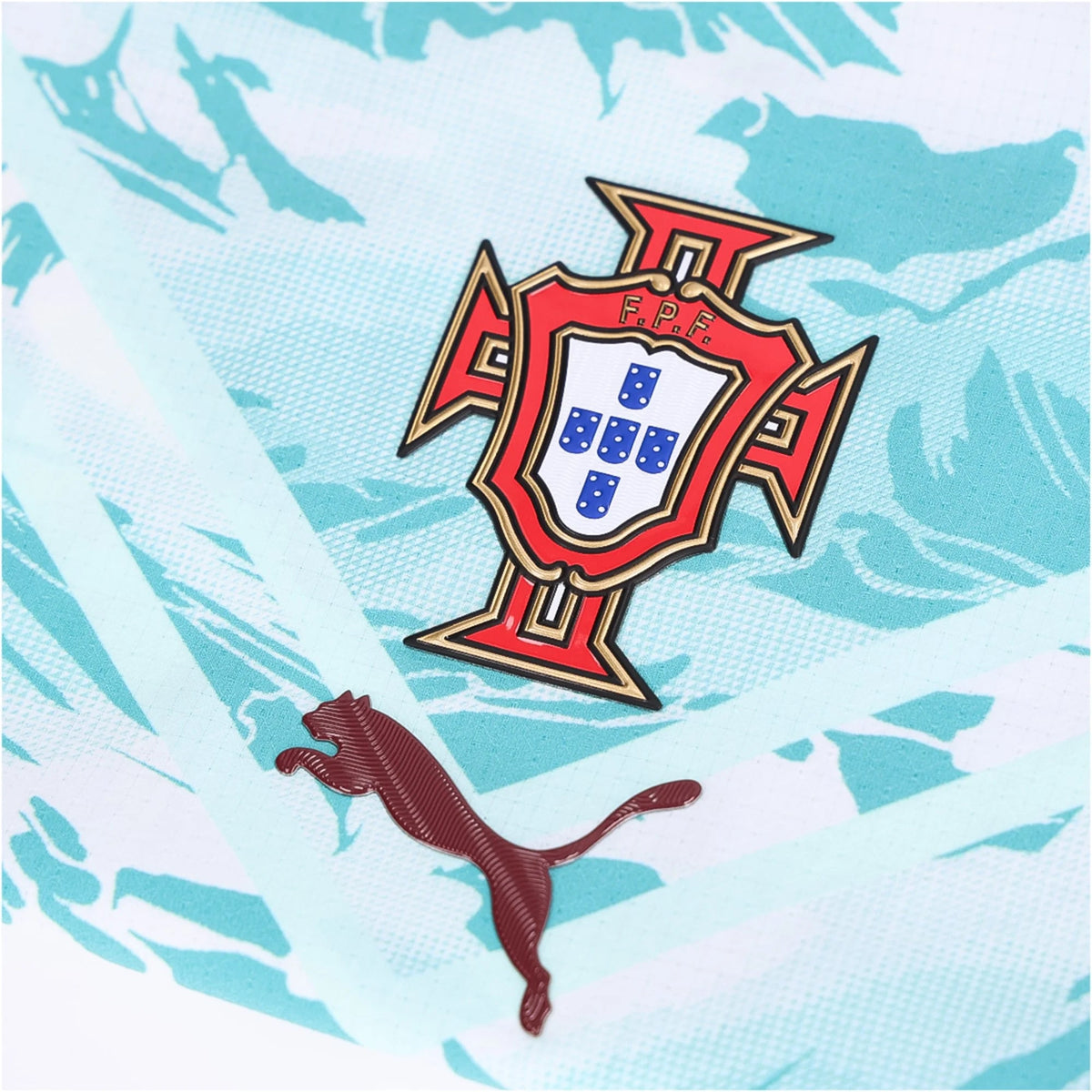 PUMA Men's Cristiano Ronaldo Portugal 2026 Authentic Match Away Jersey (White/Green Lagoon) | SoccerWearhouse