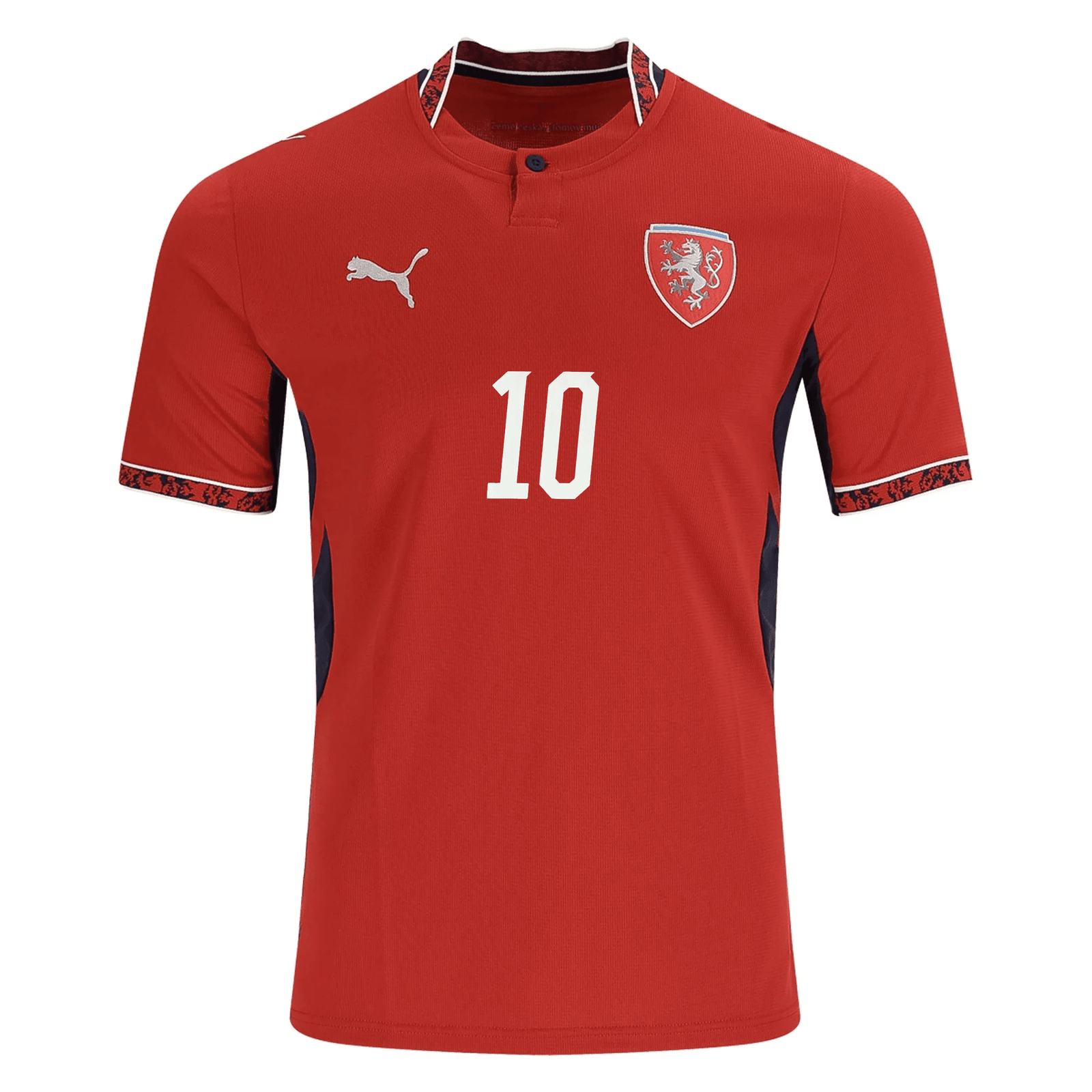 Puma Mens Czechia Patrick Schick Republic Home Stadium Jersey 2026 (Dark Cherry/Navy) | SoccerWearhouse
