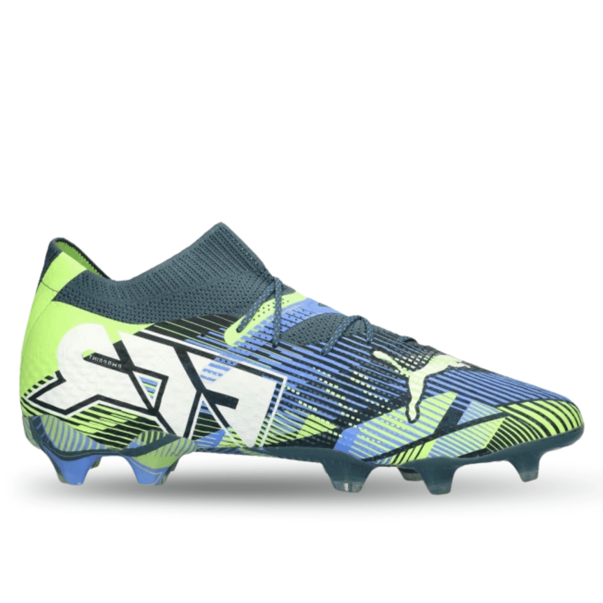 Puma Mens Future 7 Ultimate FG/AG Soccer Cleats (Gray Skies/Fizzy Apple) | SoccerWearhouse