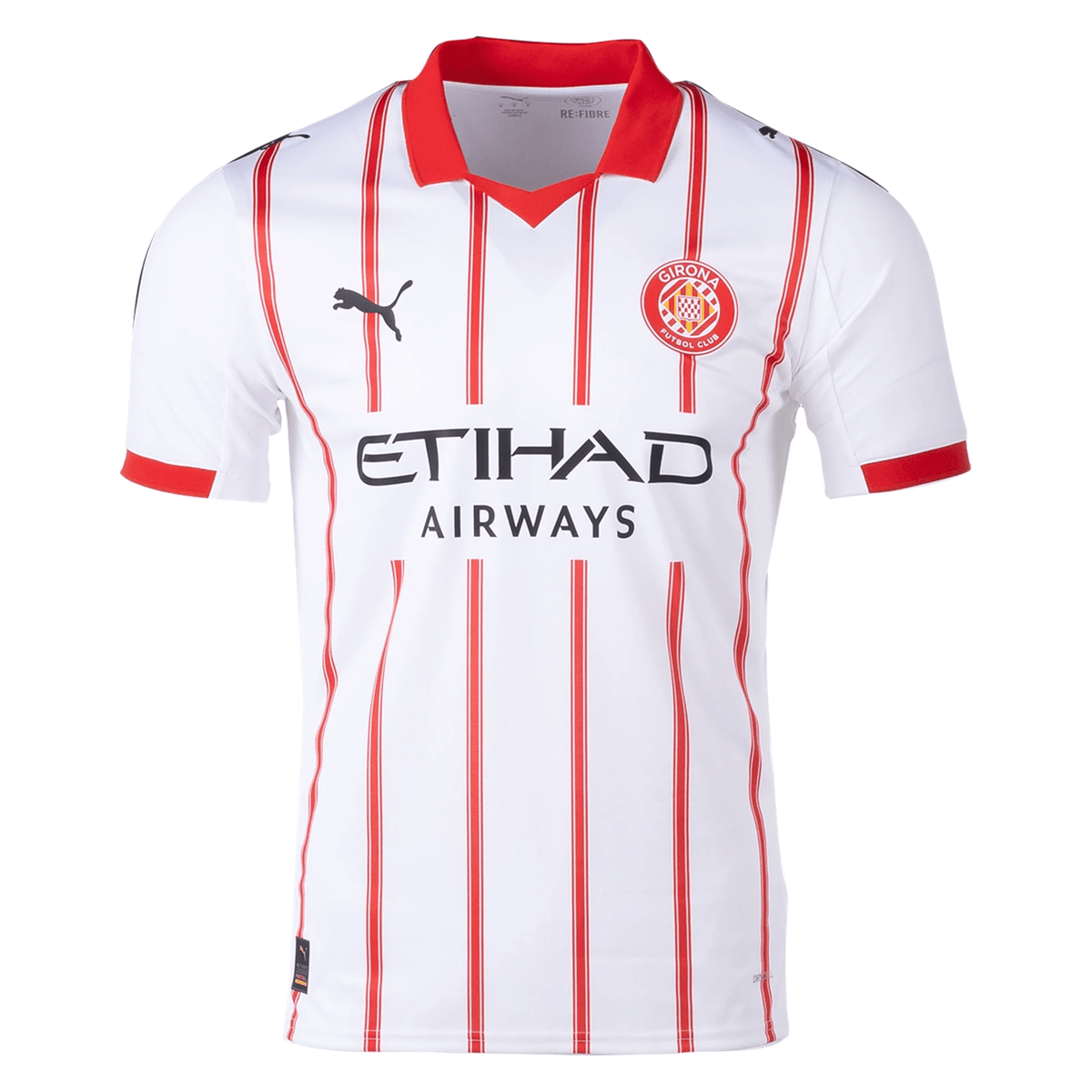 Puma Men's Girona Home Jersey 25/26 (Puma White/Puma Red) | SoccerWearhouse