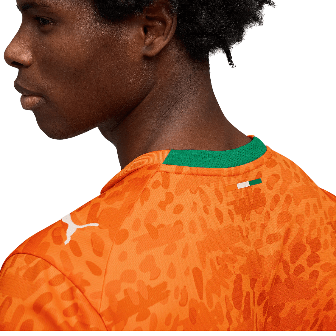 Puma Mens Ivory Coast Home Jersey 2026 (Orange/Green) | SoccerWearhouse