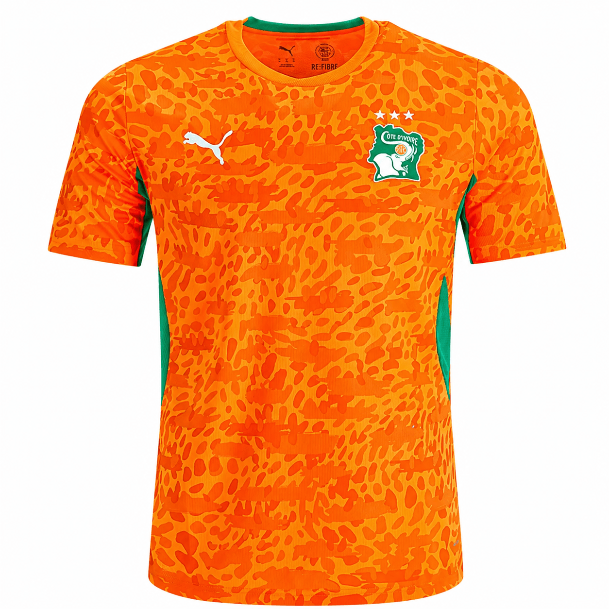 Puma Mens Ivory Coast Home Stadium Jersey 2026 (Orange/Green) | SoccerWearhouse