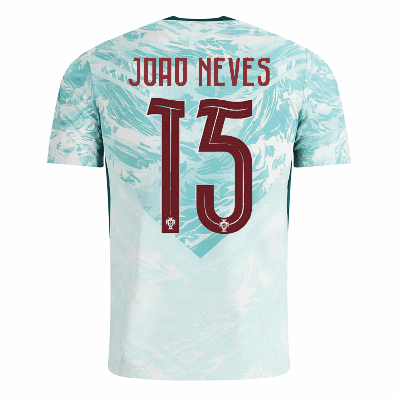 PUMA Men's Joao Neves Portugal 2026 Authentic Match Away Jersey (White/Green Lagoon) | SoccerWearhouse