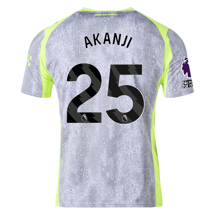 Puma Men's Manchester City Akanji Third Jersey w/ EPL + No Room For Racism Patches 25/26 (Cool Weather/Pro Green) | SoccerWearhouse