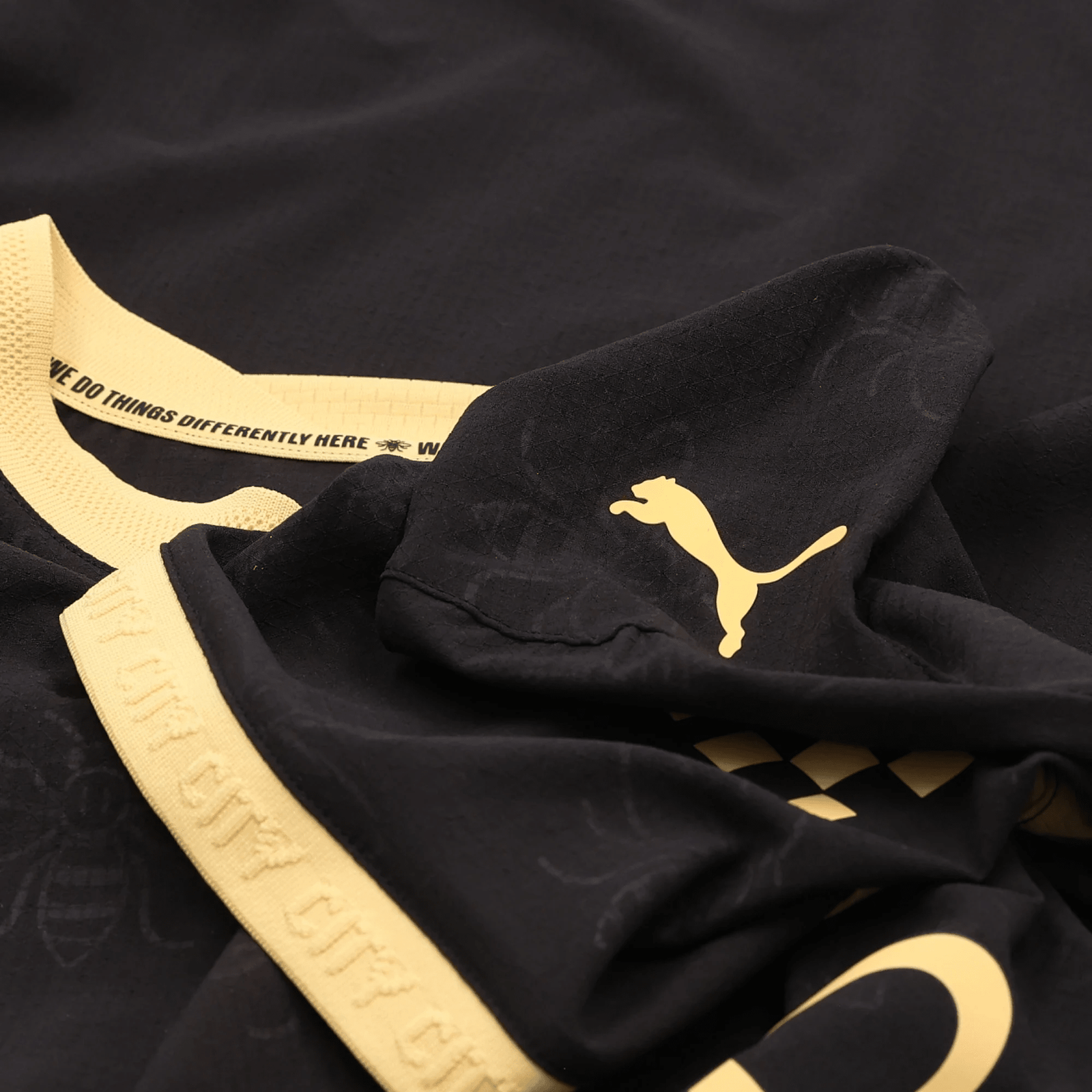Puma Mens Manchester City Authentic Away Jersey 26/27 (Black/Yellow) | SoccerWearhouse