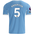 Puma Mens Manchester City Elliot Anderson Home Jersey EPL + No Room For Racism Patches 26/27 (Team Light Blue/Icey Blue)