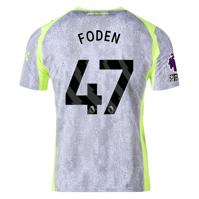 Puma Men's Manchester City Foden Third Jersey w/ EPL + No Room For Racism Patches 25/26 (Cool Weather/Pro Green) | SoccerWearhouse