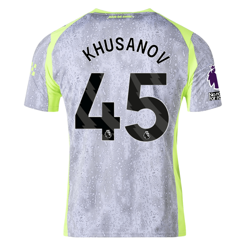 Puma Men's Manchester City Khusanov Third Jersey w/ EPL + No Room For Racism Patches 25/26 (Cool Weather/Pro Green) | SoccerWearhouse